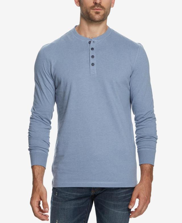 Weatherproof Vintage Mens Long Sleeve Brushed Jersey Henley T-shirt Product Image