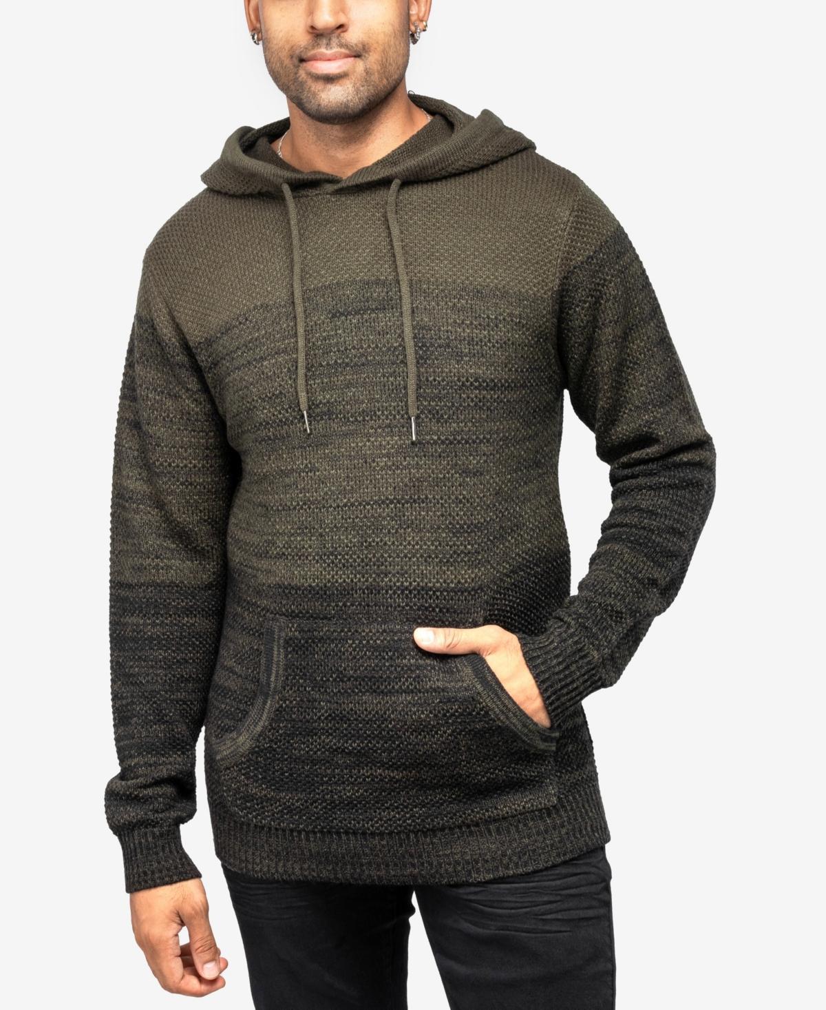 X-Ray Mens Color Blocked Hooded Sweater Product Image