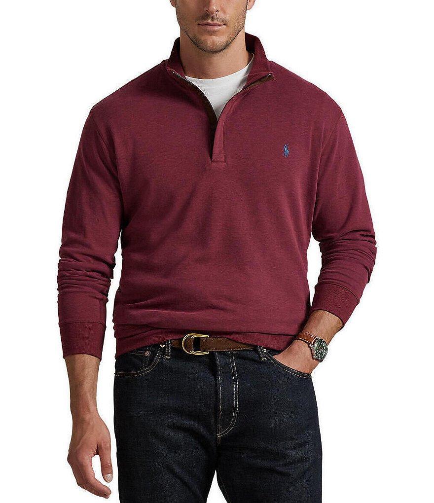 Polo Ralph Lauren Big & Tall Luxury Jersey Quarter-Zip Pullover Product Image