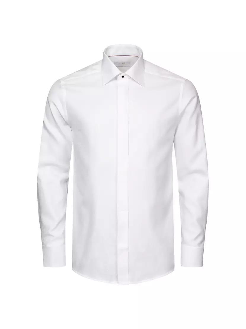 Cotton Button-Front Evening Shirt Product Image