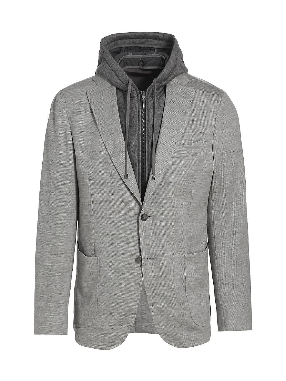 Mens Slim-Fit Lined Wool Jersey Blazer Product Image