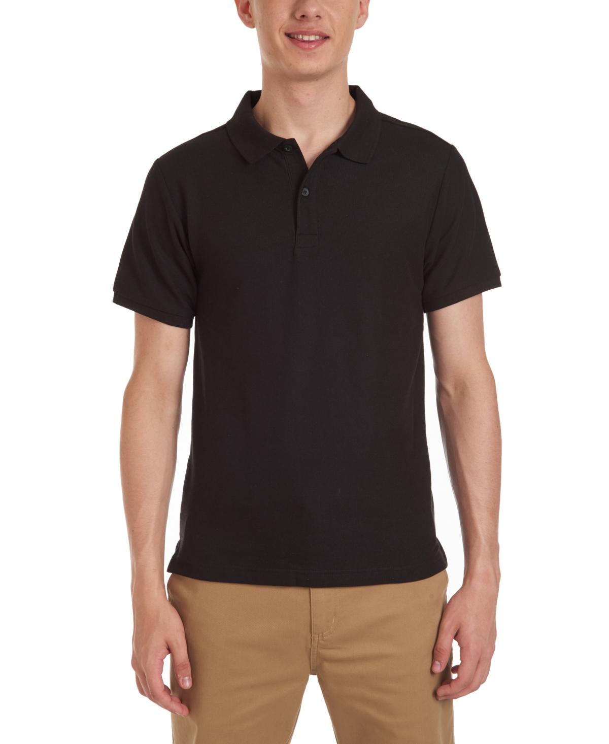 Nautica Young Men Uniform Short Sleeve Double Pique Polo Product Image