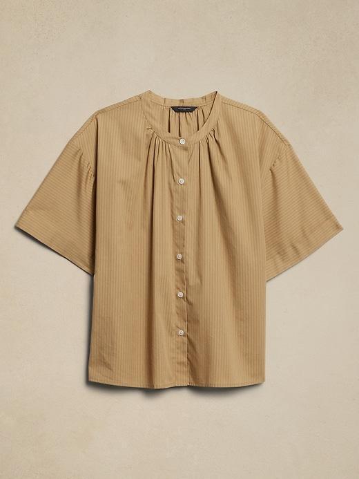 Shadow Stripe Button-Down Top Product Image