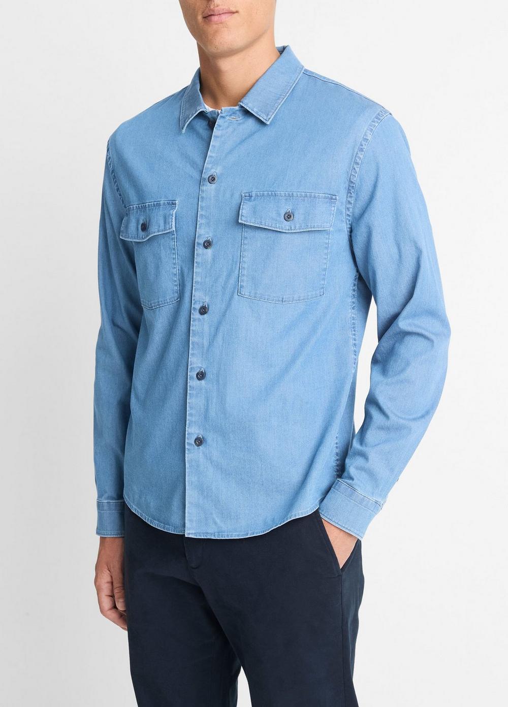 Double Patch-Pocket Cotton Shirt Product Image