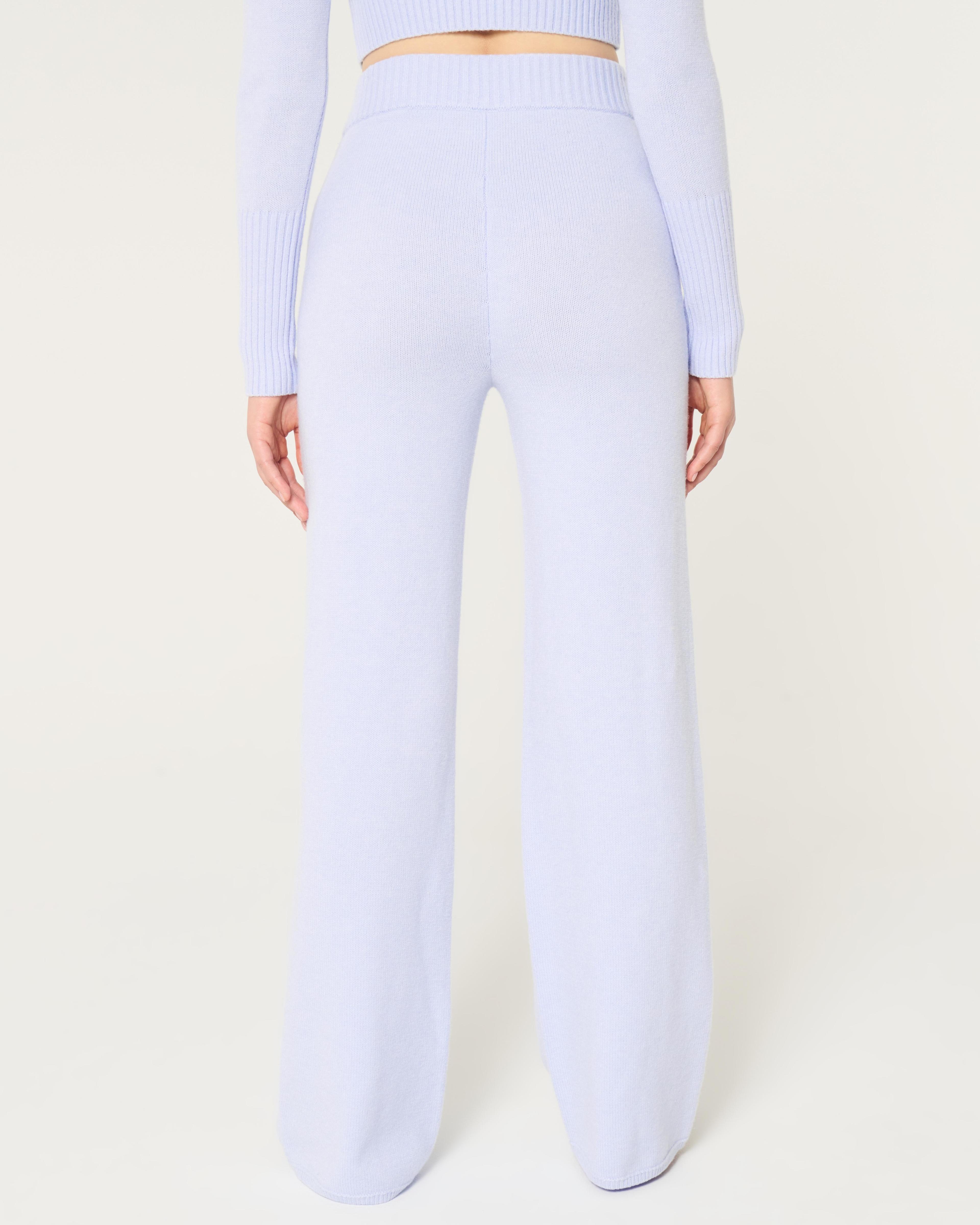 Gilly Hicks Sweater-Knit Straight Pants Product Image