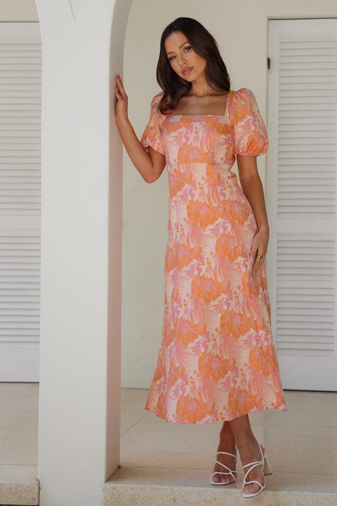 Springtime Calling Midi Dress Pink Product Image