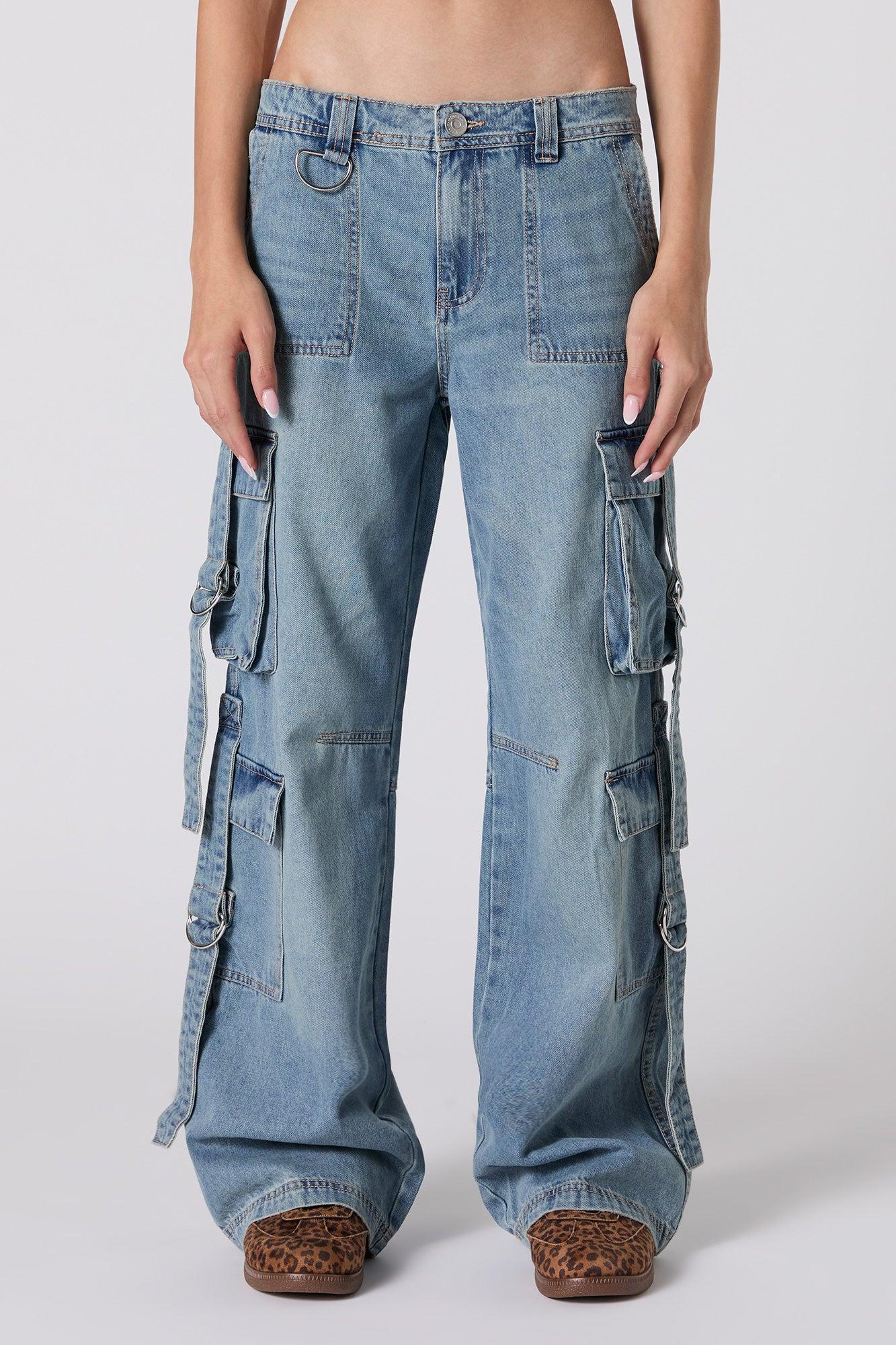 Mid Rise Utility Cargo Jean Female Product Image