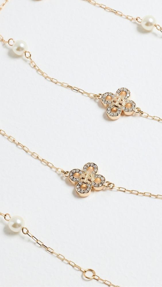 Tory Burch Kira Clover Pearl Necklace | Shopbop Product Image