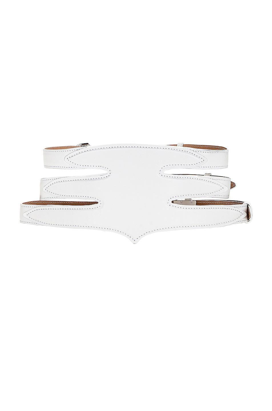 ALAÏA Multi Belt White. (also in 80). Product Image