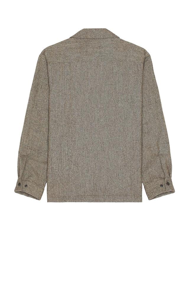 Snow Peak Recycled Wool Field Shirt Grey. (also in XL/1X). Product Image