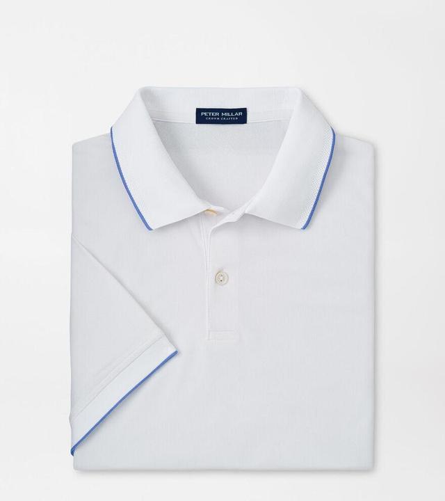 Peter Millar Mens Encore Performance Mesh Polo | Color: White | Size: S Product Image