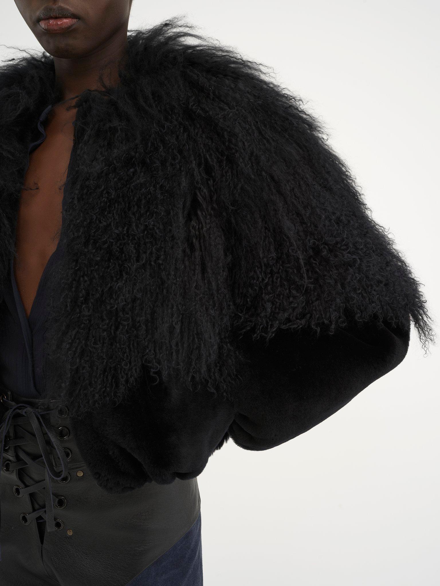 Cropped blouson in shearling Product Image