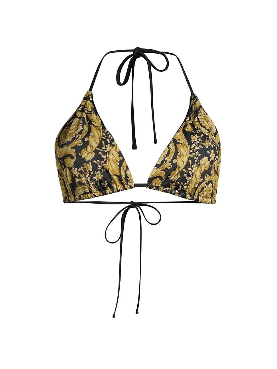 Womens Printed Triangle Bikini Top Product Image