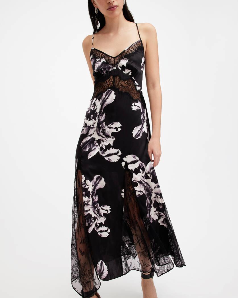 Jasmine Silk Blend Lace Maxi Slip Dress Product Image