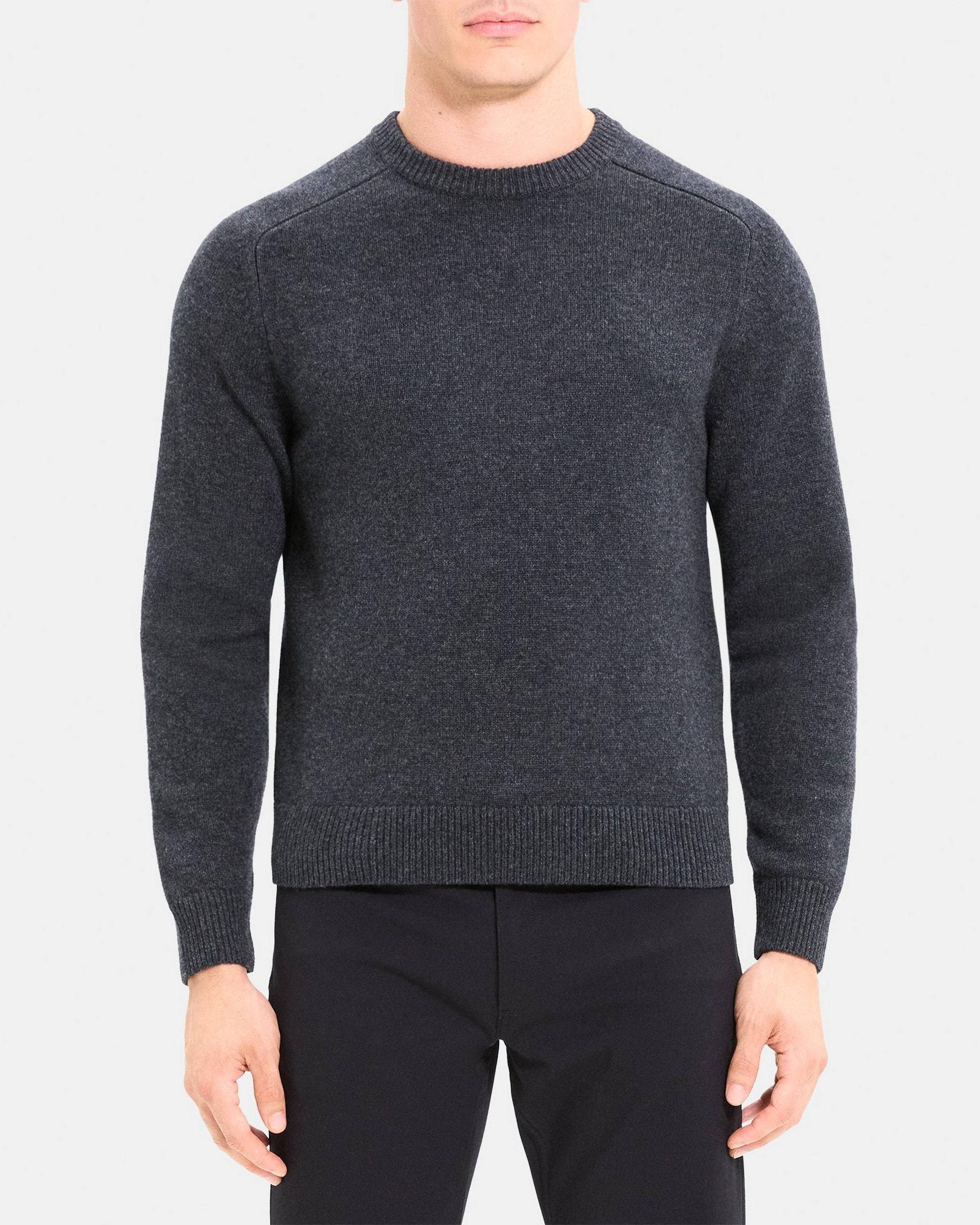 Crewneck Sweater in Wool-Cashmere Product Image