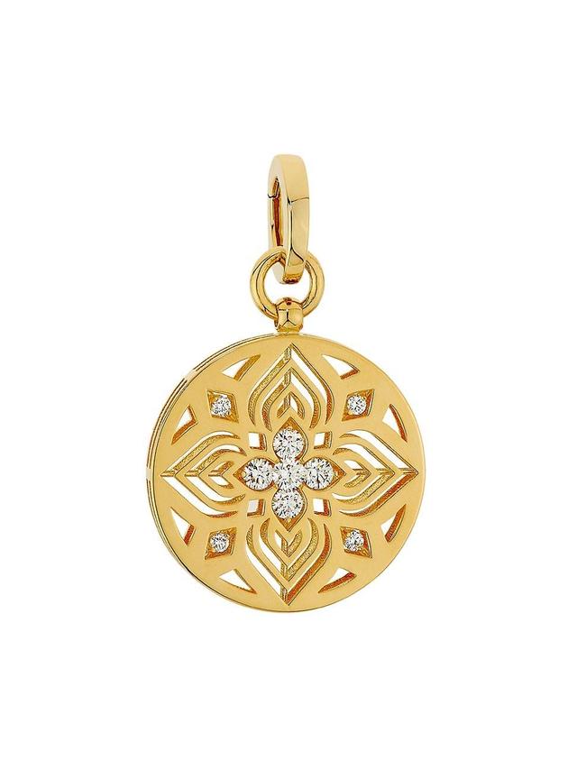 Womens Arabesque 18K Yellow Gold & 0.30 TCW Diamond Pendant Product Image