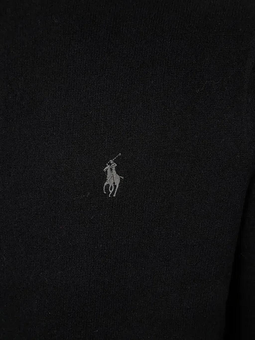 POLO RALPH LAUREN Long Sleeve Full Zipper Sweater Clothing In Black Product Image