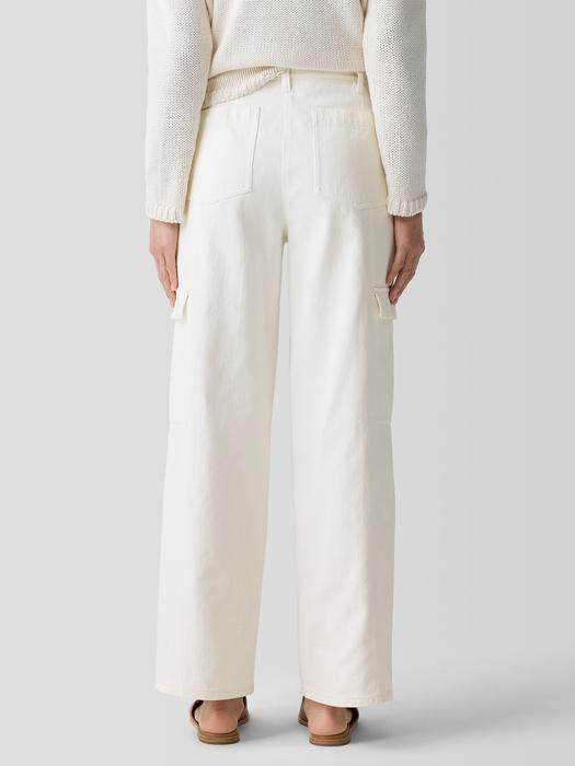 Undyed Utility Organic Cotton Wide-Leg Cargo Pant Product Image