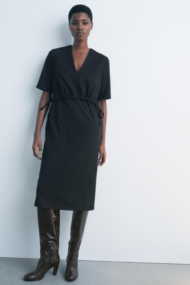 V-NECK MIDI DRESS ZW COLLECTION Product Image