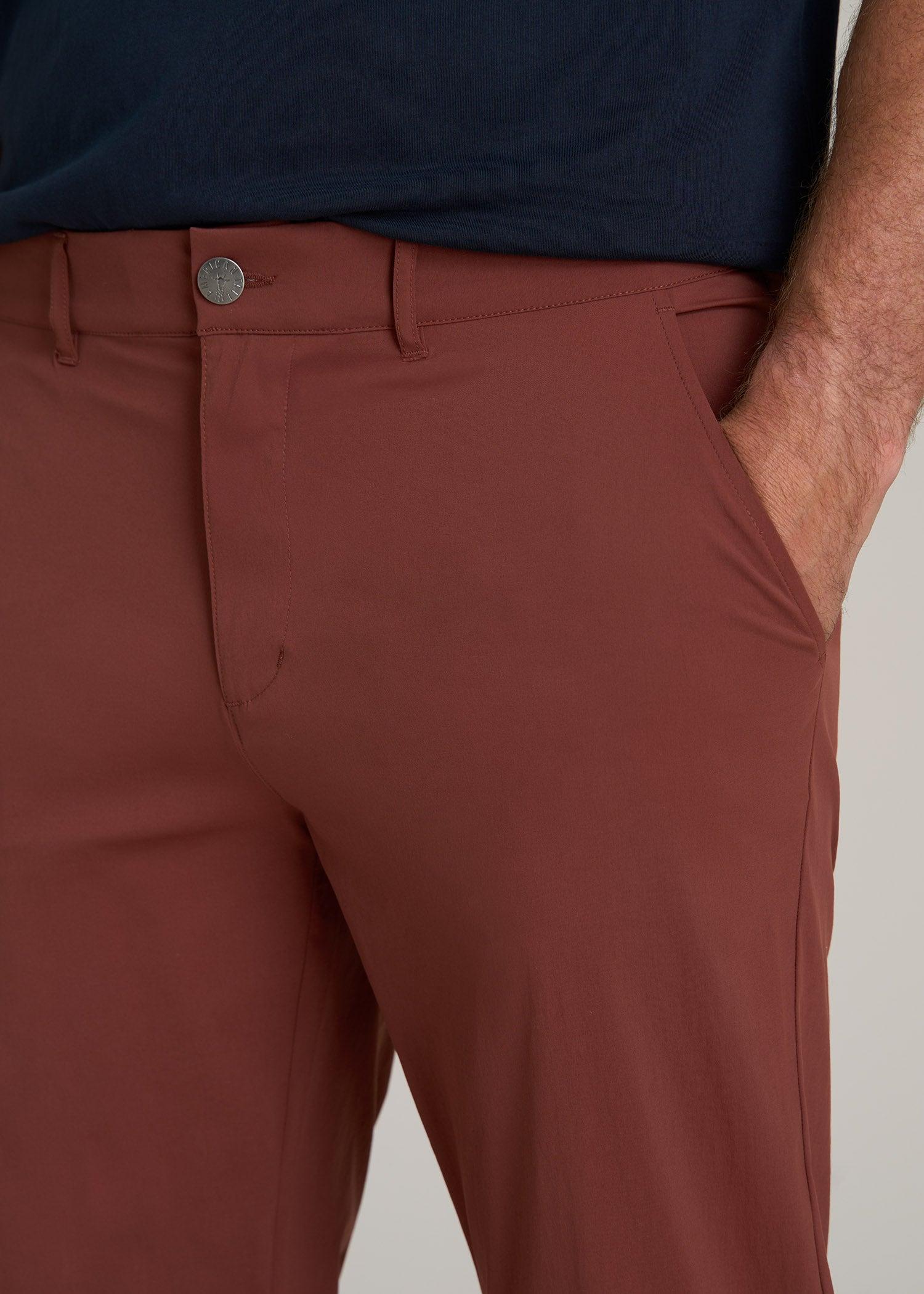 TAPERED FIT Traveler Chino Pants for Tall Men in Intense Rust Male Product Image