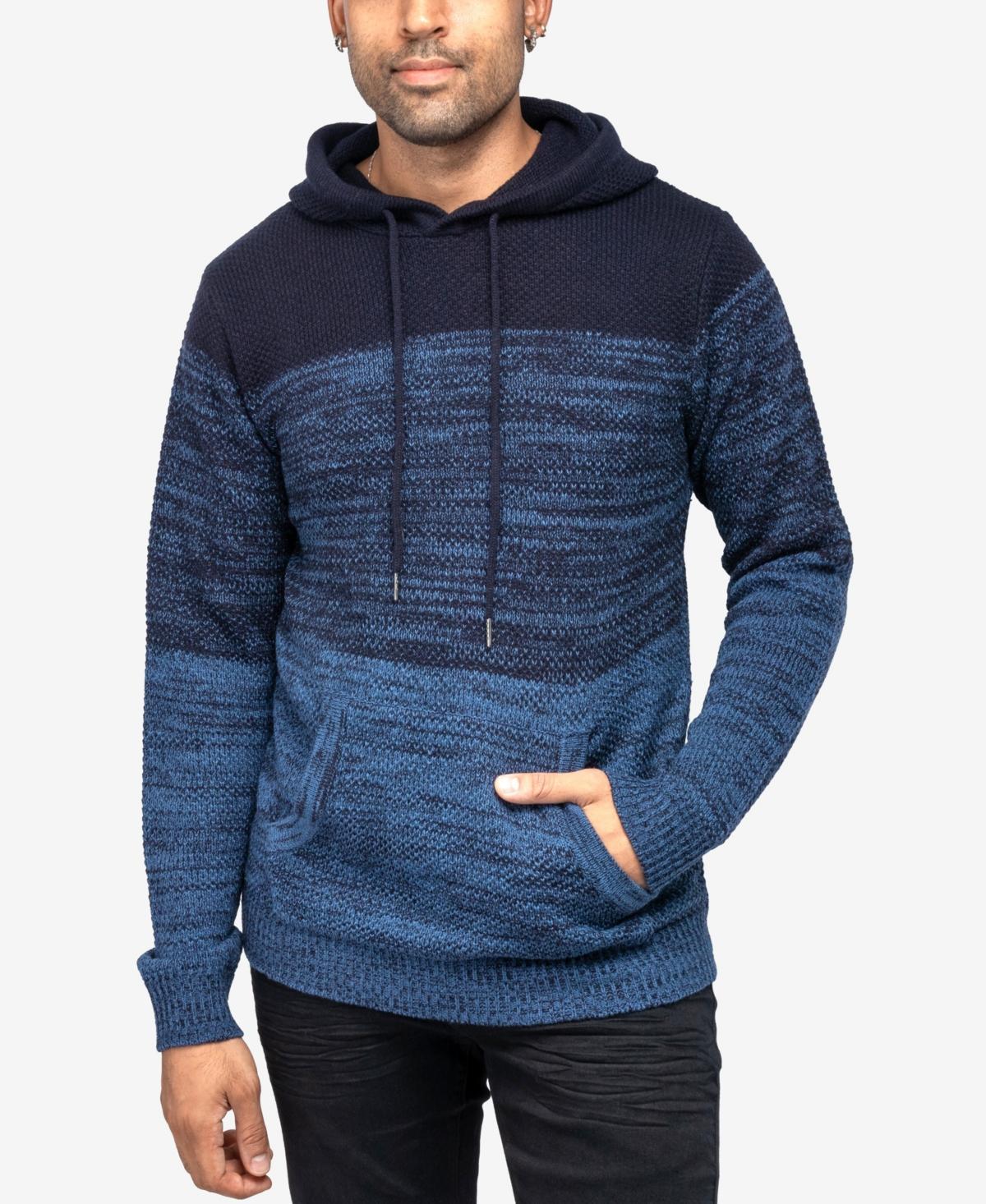 X-Ray Mens Color Blocked Hooded Sweater Product Image