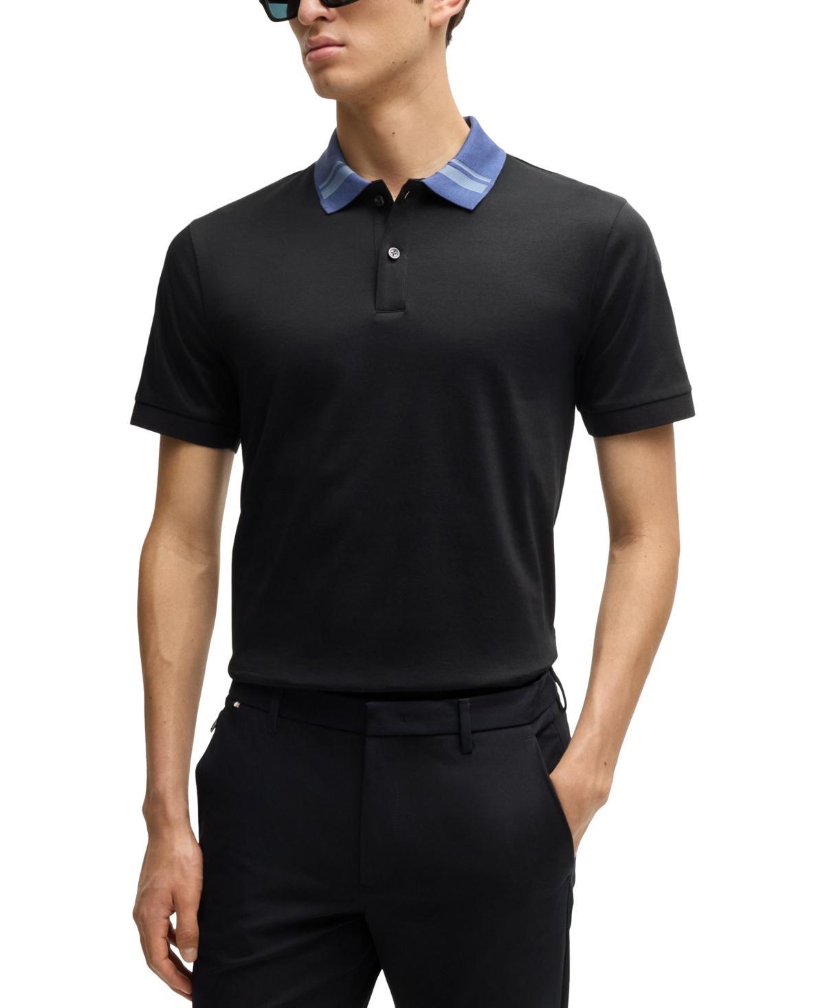 Boss by Hugo Boss Mens Mercerized-Cotton Slim-Fit Polo Product Image