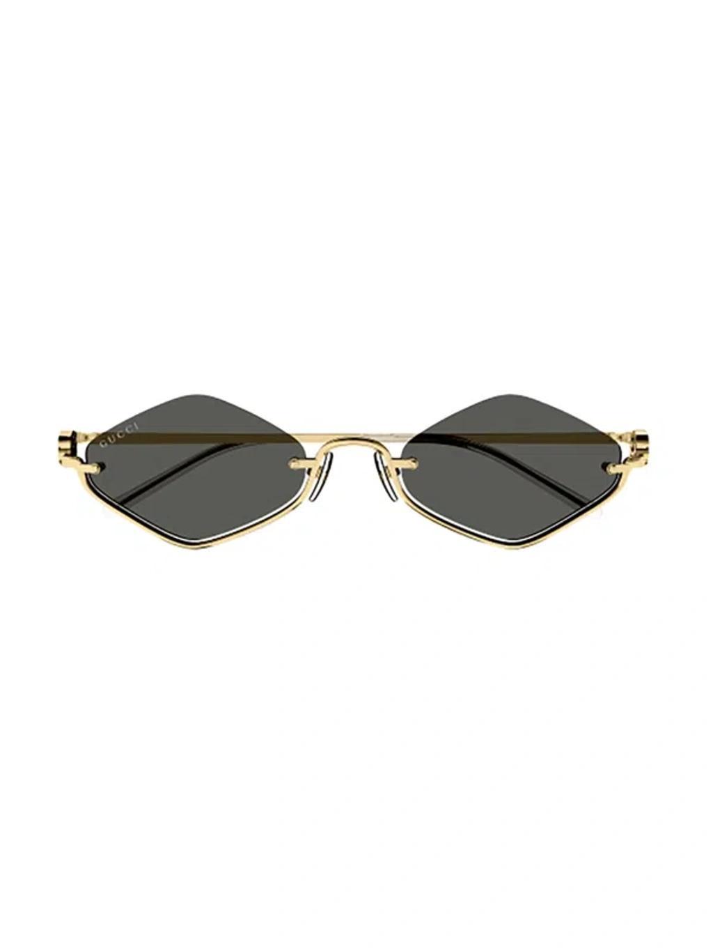 Gg1604s Sunglasses In Gold Gold Grey Product Image