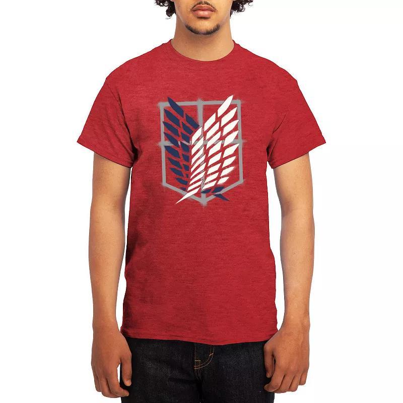 Mens Attack on Titan Tee Grey Kelly Product Image