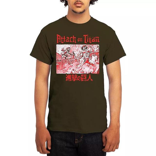 Mens Attack on Titan Tee, Boys Green Product Image