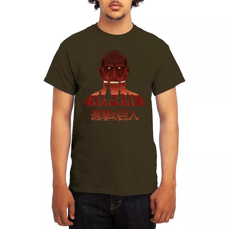 Mens Attack on Titan Tee Green Product Image