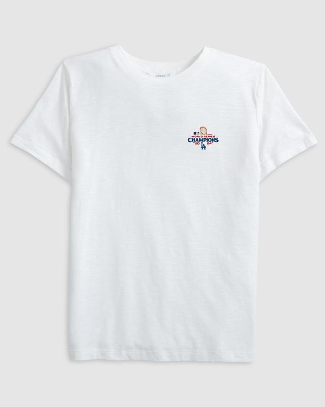 johnnie-O Womens Los Angeles Dodgers Heritage Cotton Blend T-Shirt - 2024 World Series Champions Logo Product Image