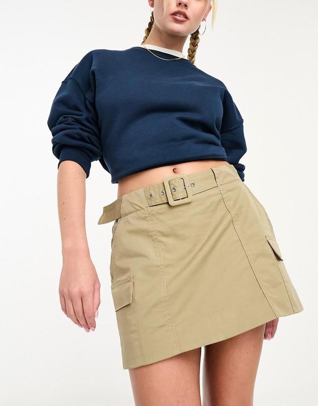 Mango belt detail cargo mini skirt Product Image