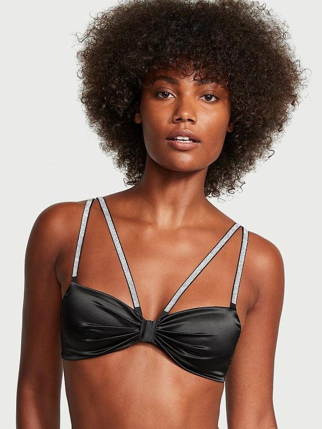 Shine Bow Satin Bralette Product Image