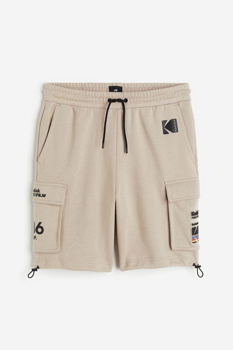 Relaxed Fit Printed Cargo Sweatshorts Product Image