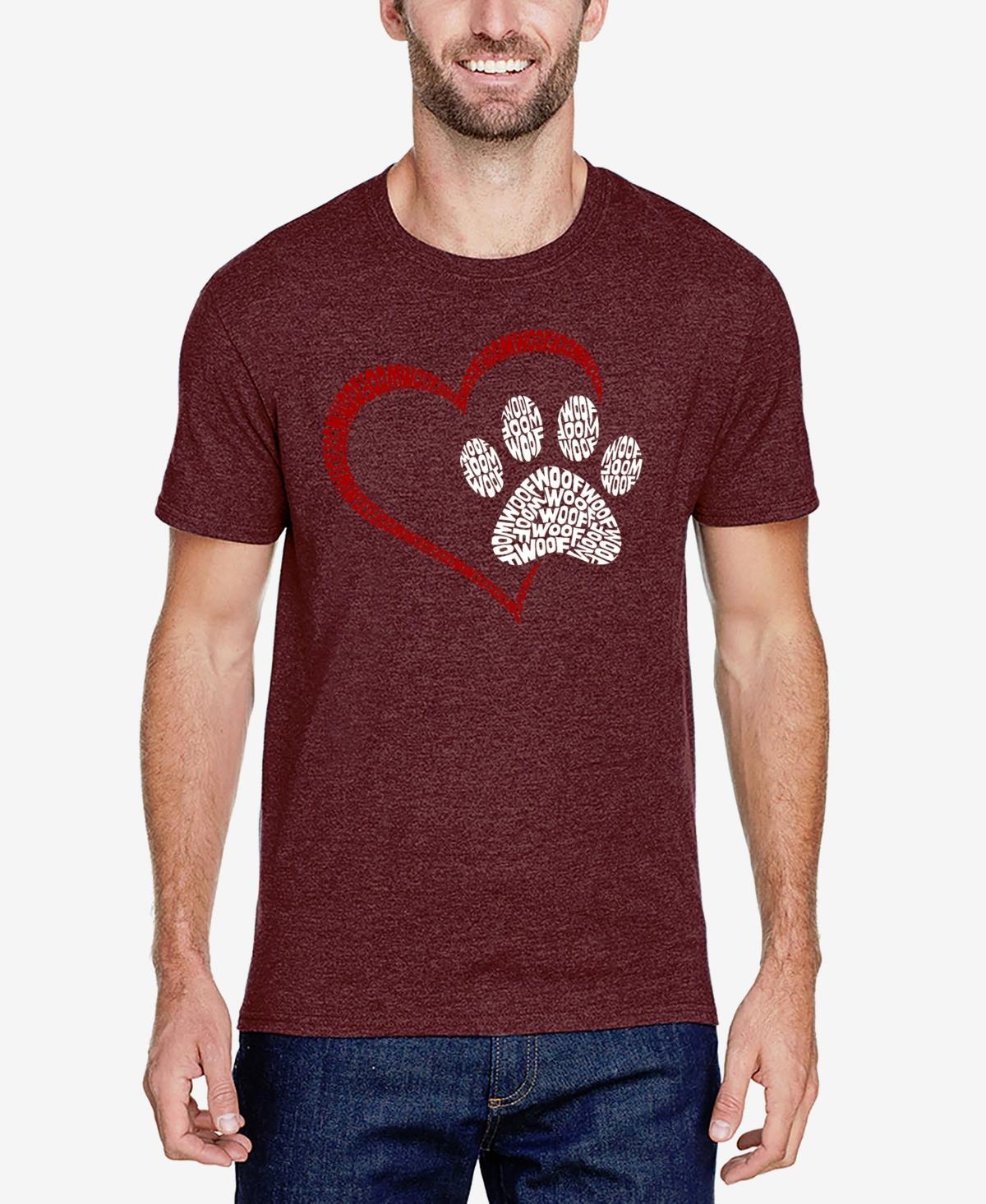 La Pop Art Paw Heart - Mens Premium Blend Word Art T-Shirt Product Image