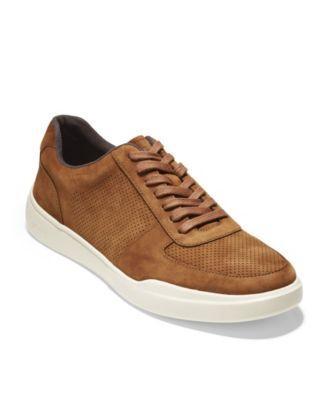 Cole Haan Mens Perforated Leather Sneakers - Peacoat Product Image