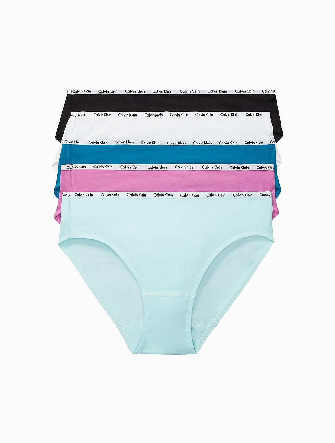 Calvin Klein Womens Signature Cotton 5-Pack Bikini Bottom - Multi - XS Product Image