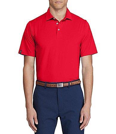 Mens Woven Polo Shirt Product Image