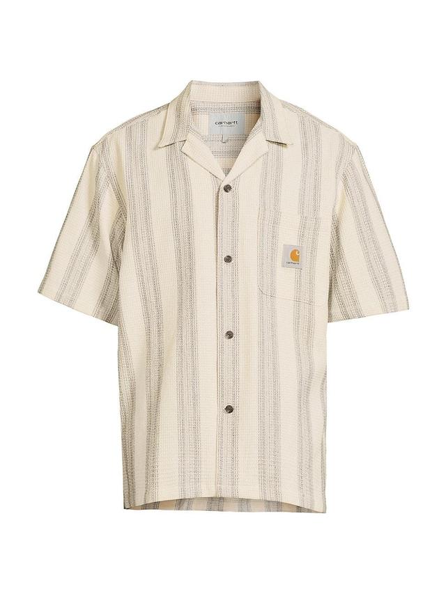 Mens Dodson Striped Cotton Camp Shirt Product Image