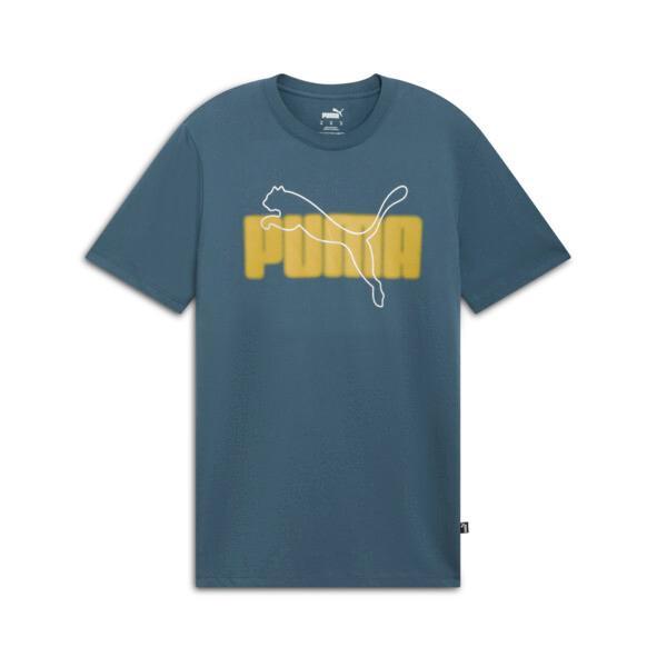 PUMA ESS+ Logo Lab Holiday Men's T-Shirt in Grey Skies Product Image