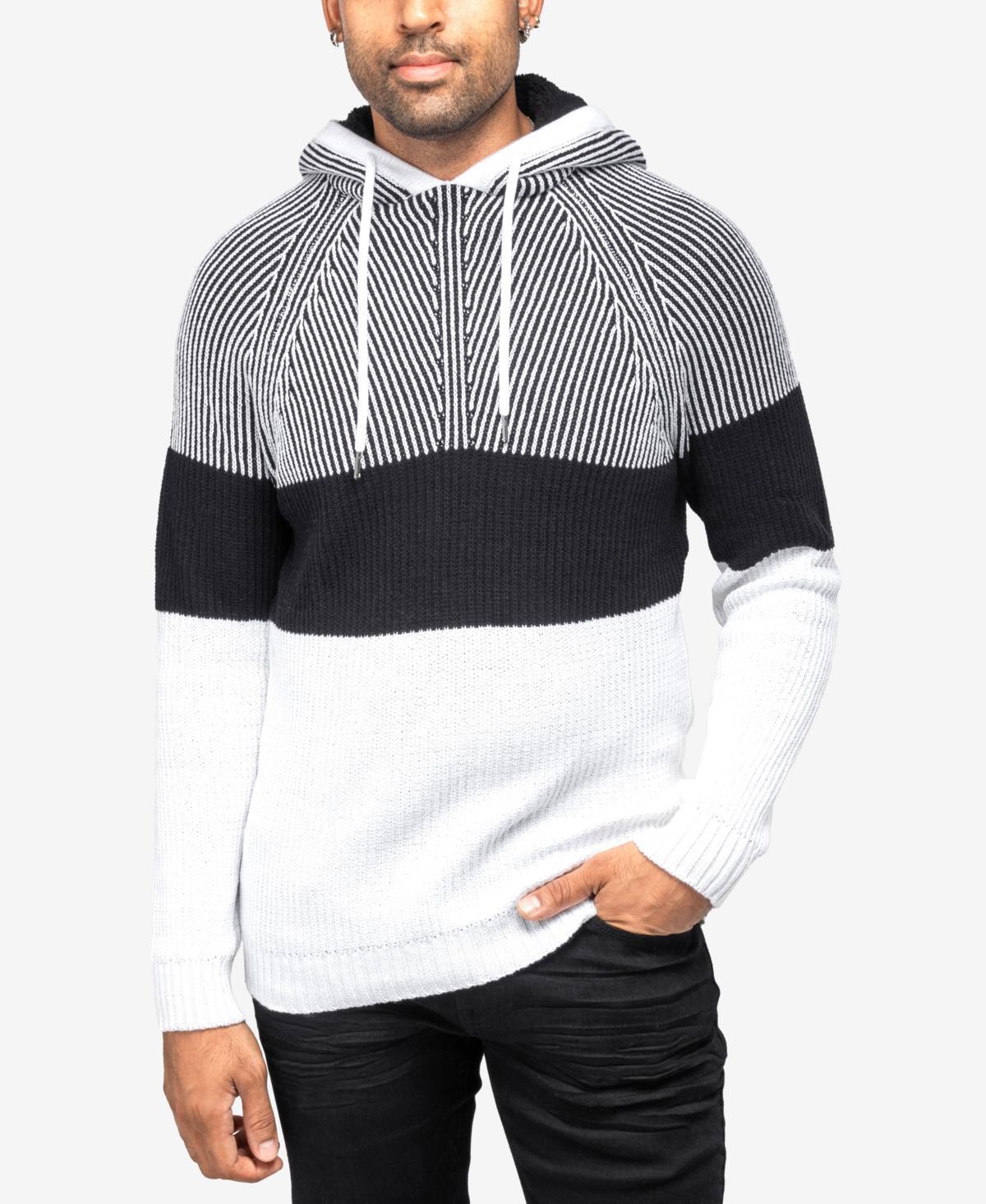 X-Ray Mens Color Blocked Hooded Sweater Product Image