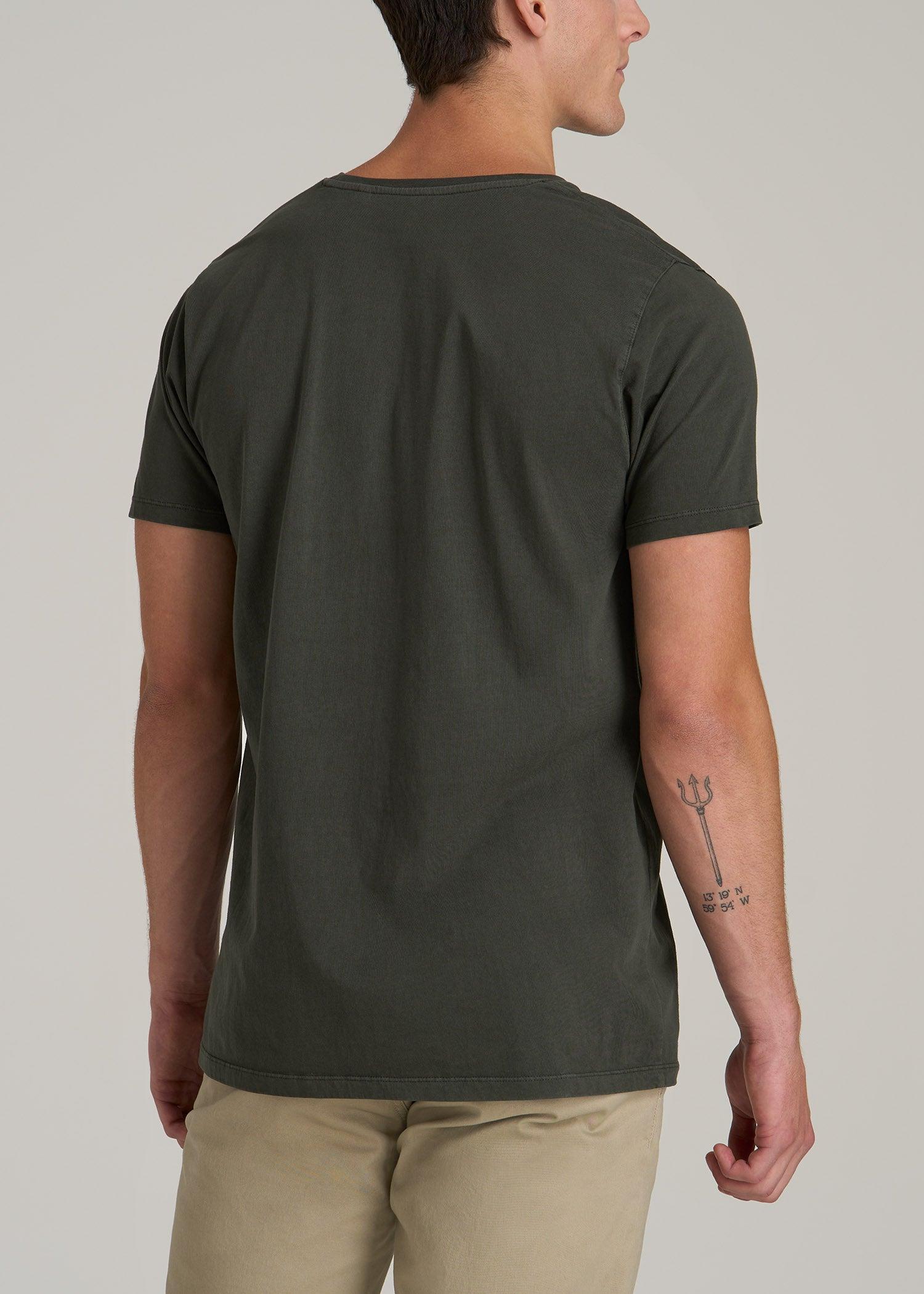 MODERN-FIT Garment Dyed Cotton Men's Tall T-Shirt in Pine Grove Product Image