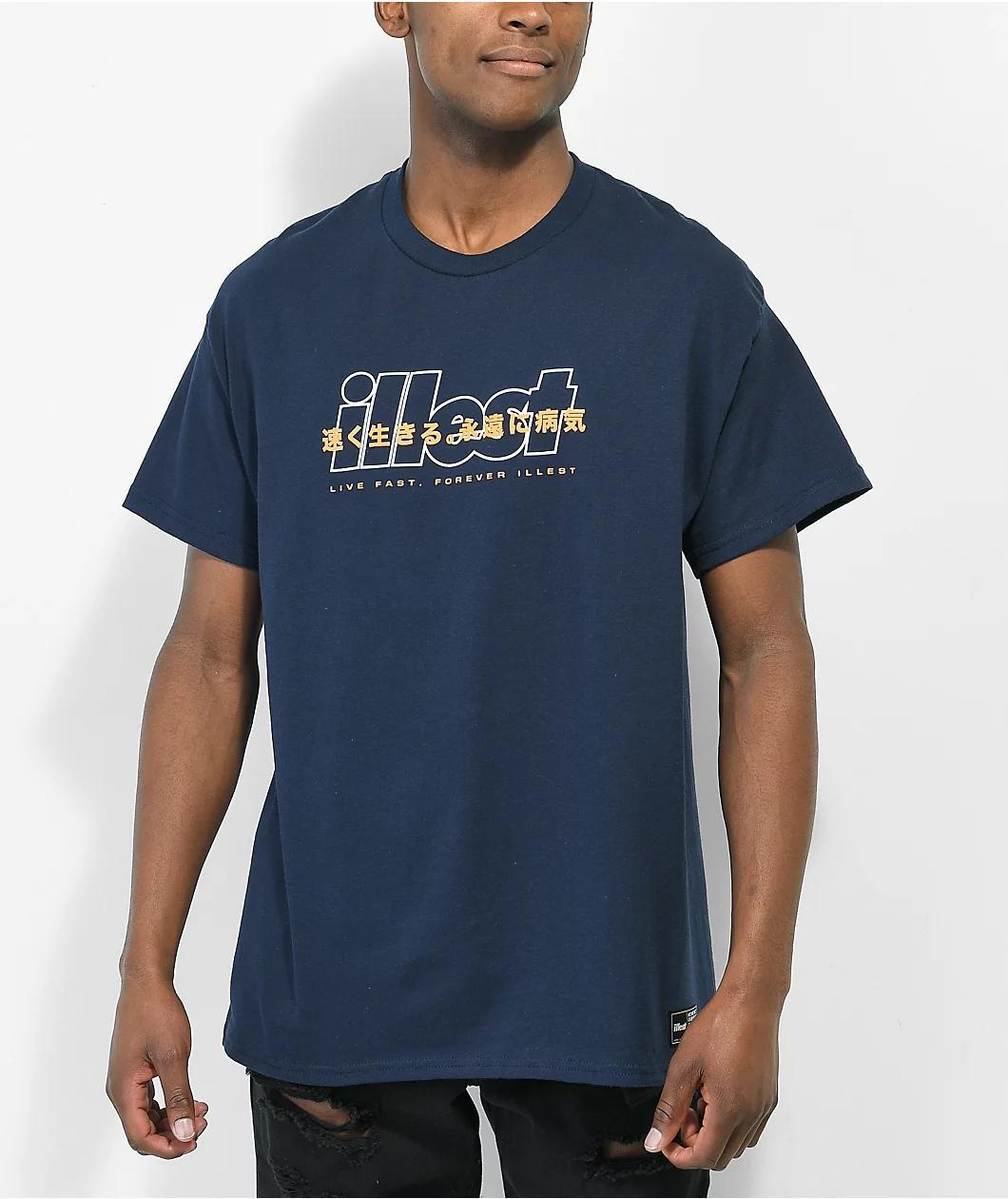 Illest Live Fast Navy T-Shirt Product Image