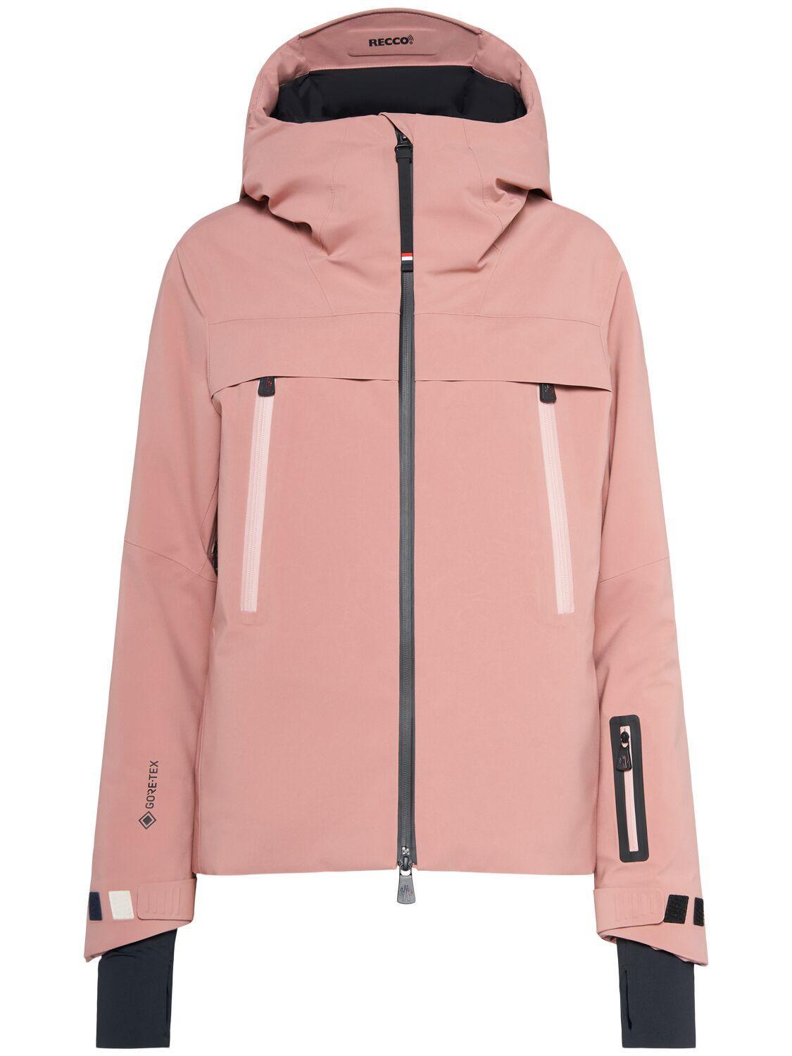 MONCLER Grenoble Logo Printed Hooded Jacket In Pink Product Image