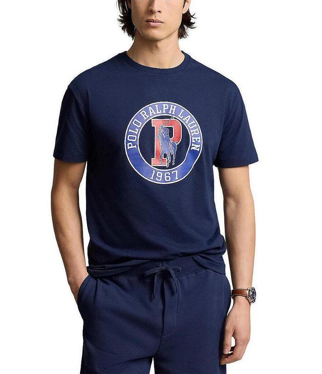 Polo Ralph Lauren Big & Tall Classic Fit Jersey Circular Graphic Short Sleeve T-Shirt Product Image