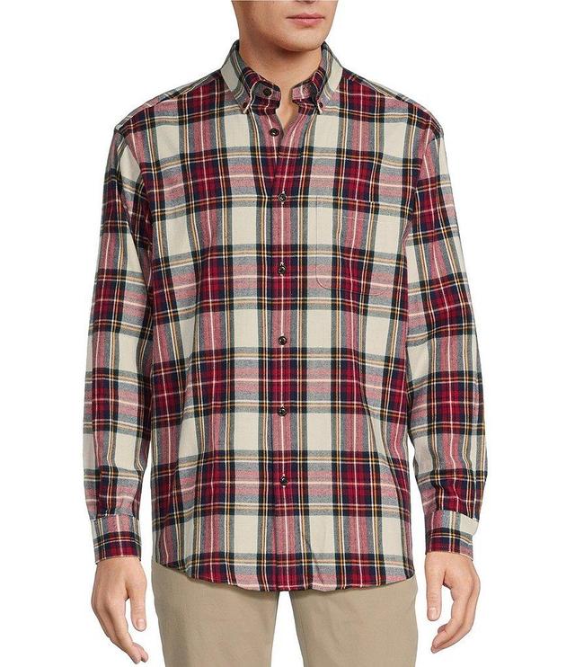 Roundtree & Yorke Long Sleeve Large Tartan Plaid Portuguese Flannel Sport Shirt Product Image