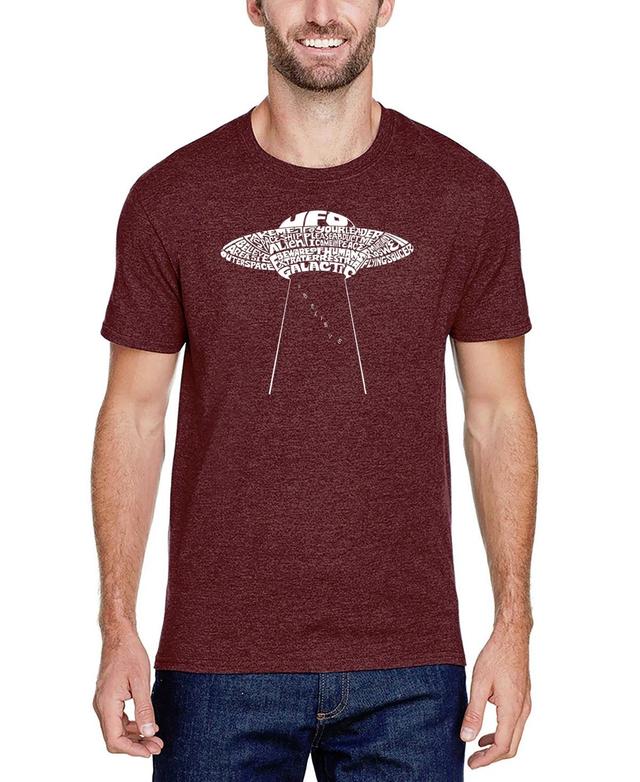 Mens Premium Blend Word Art Flying Saucer Ufo T-shirt Product Image