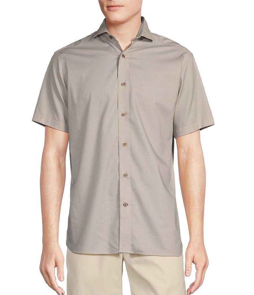 Daniel Cremieux Signature Label Cotton-Lyocell Printed Dobby Short Sleeve Woven Shirt Product Image