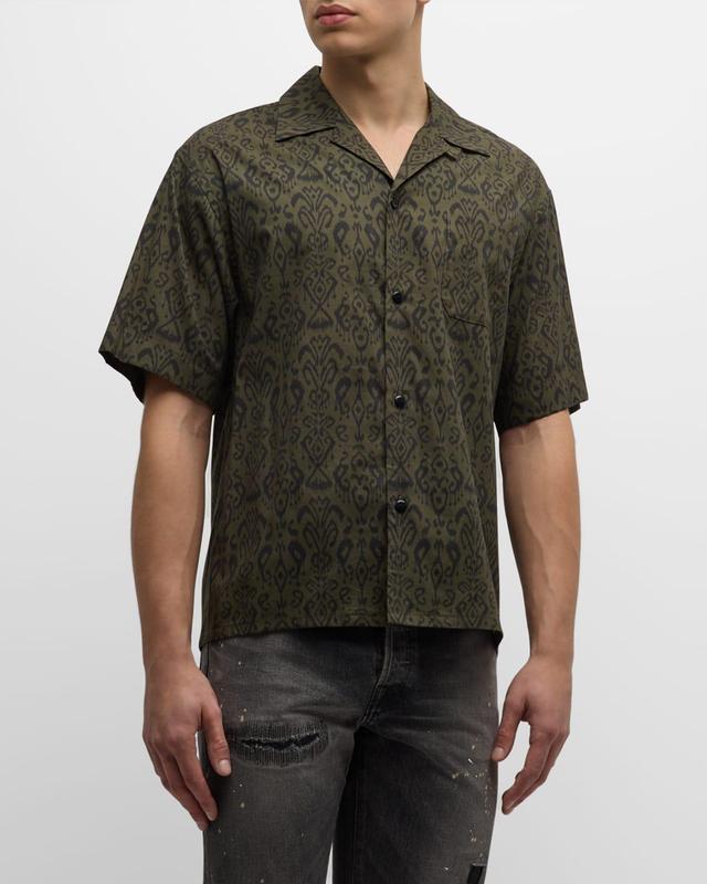 Mens Patterned Camp Shirt Product Image