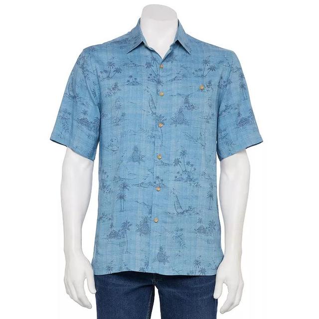 Mens Newport Blue Short Sleeve Button-Up Shirt Product Image